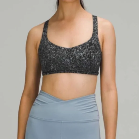 Lululemon Free to Be Bra Wild *Light Support Topography Rhino Grey Multi Size 2 - Picture 3 of 4